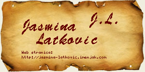Jasmina Latković vizit kartica